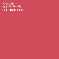 #D04C5B - Chestnut Rose Color Image